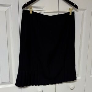 Talbots Black Pencil Skirt with Pleats